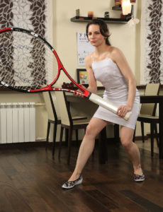 Luxurious Candice Plays with Her Enormous Tennis Racket